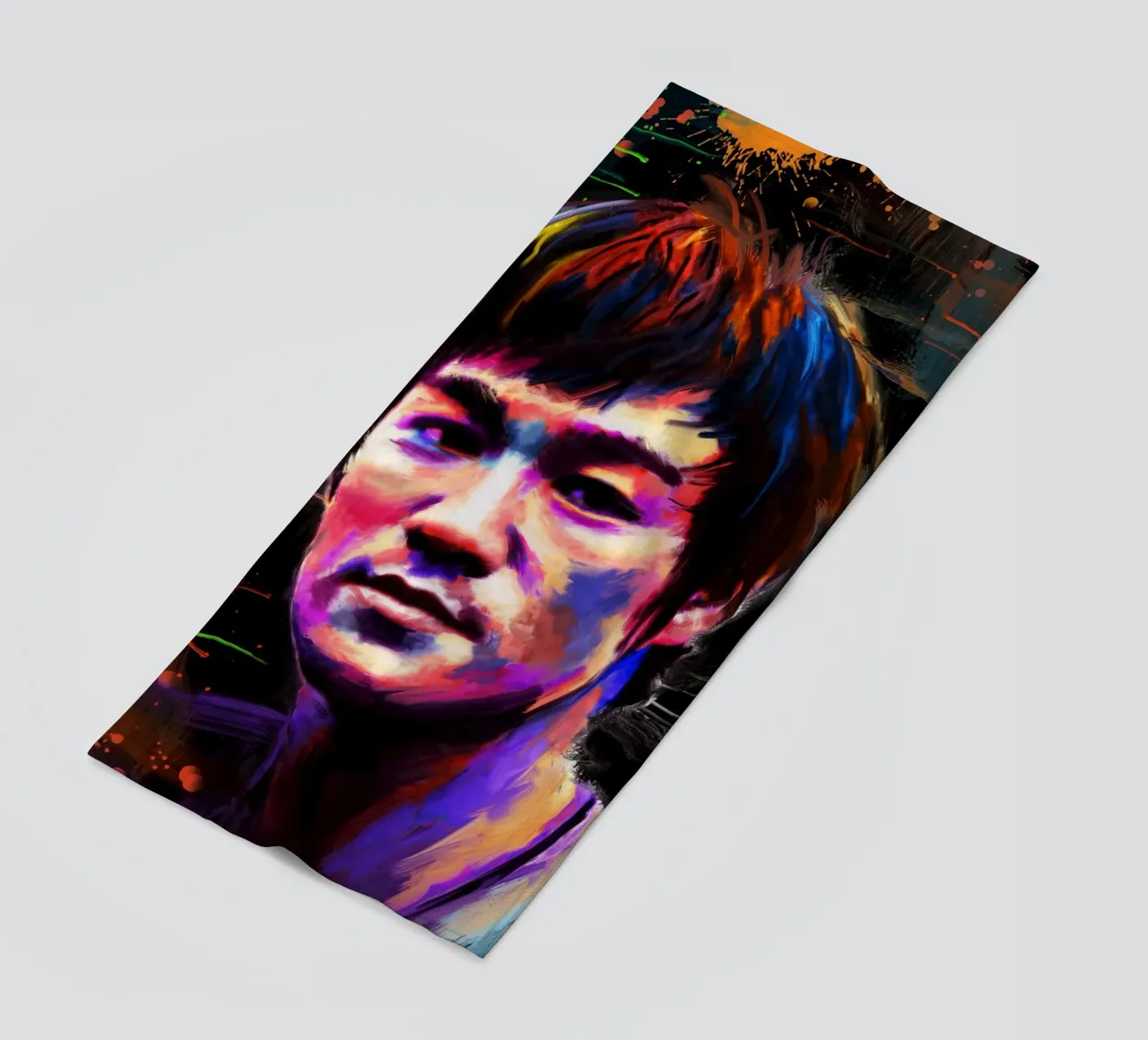 Bruce Lee abstract colorful pop art telo mare da Lembayung art