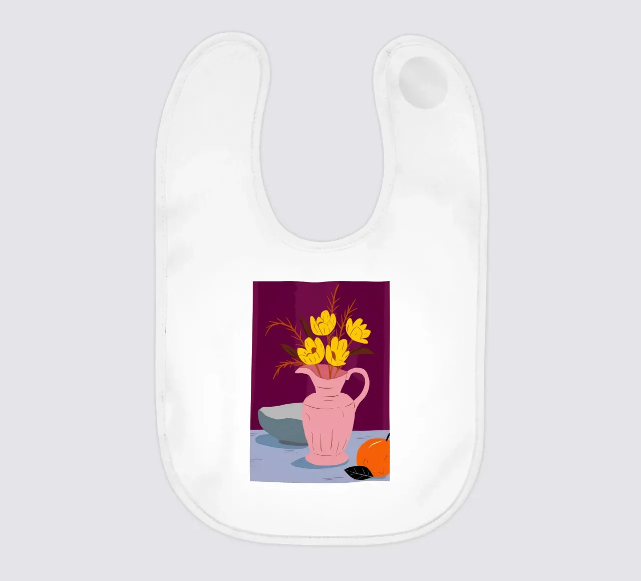 Roseate Pitcher Sunshine baby bib by Rain Balance