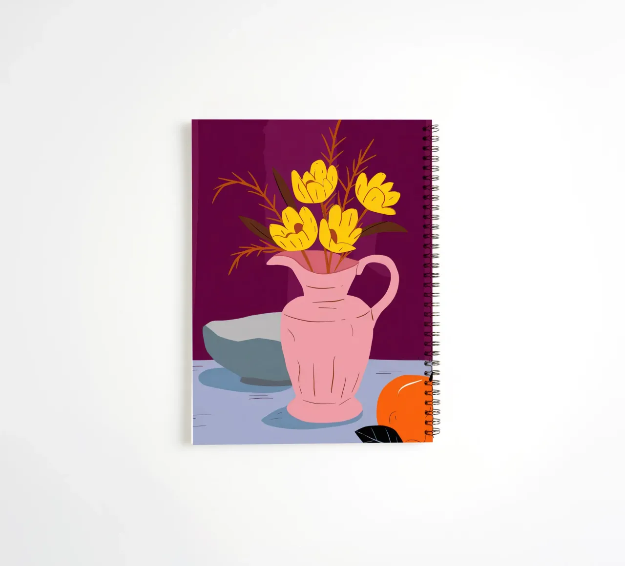 Roseate Pitcher Sunshine spiral notebook by Rain Balance