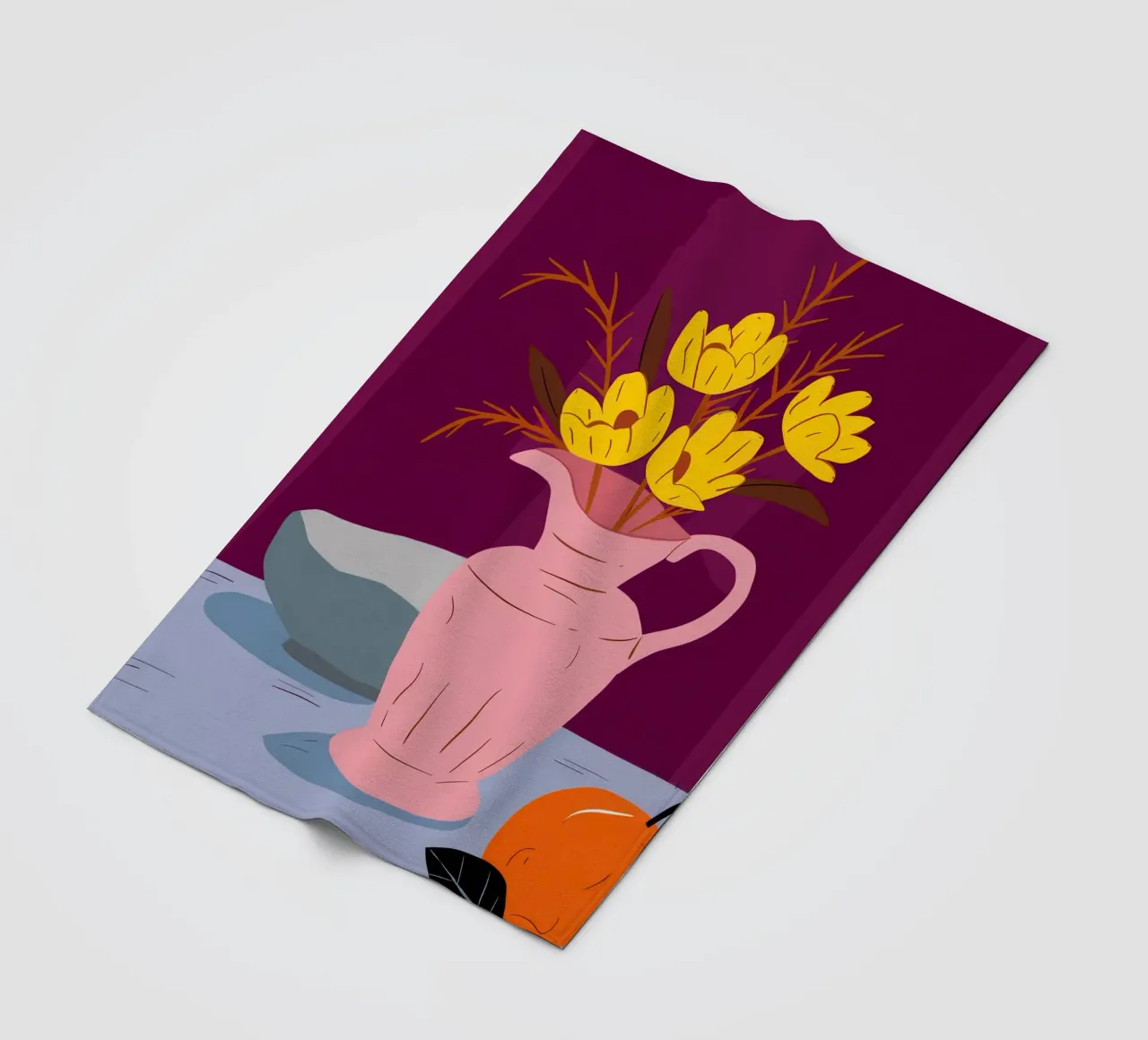 Roseate Pitcher Sunshine fleece blanket by Rain Balance