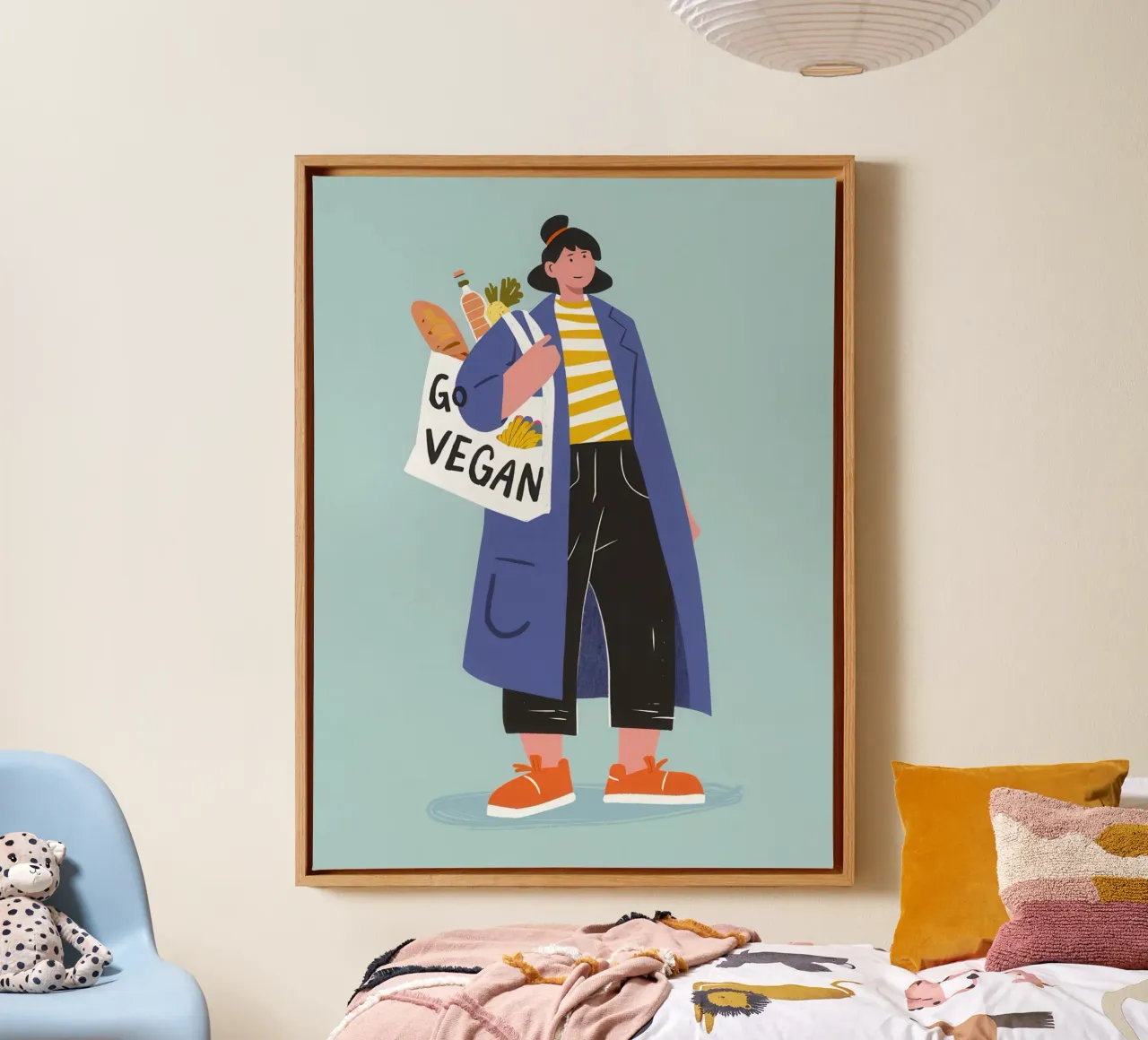 Veganism with Style canvas with Floater frame by Mythy Brush