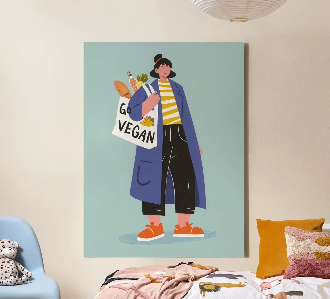 Veganism with Style canvas with Floater frame by Mythy Brush