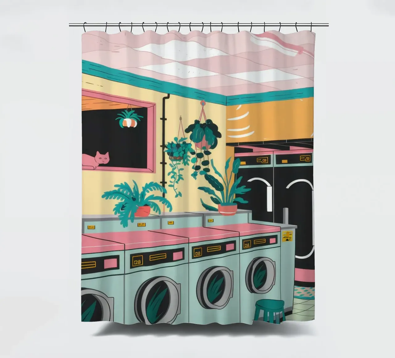 Nocturne Laundry Limbo shower curtain by Monuments Fire