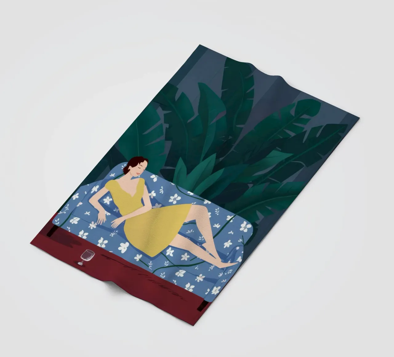 Emerald Reading Repose fleece blanket by Giant Foxs