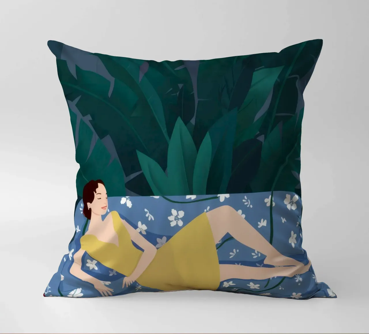 Emerald Reading Repose decorative cushion by Giant Foxs