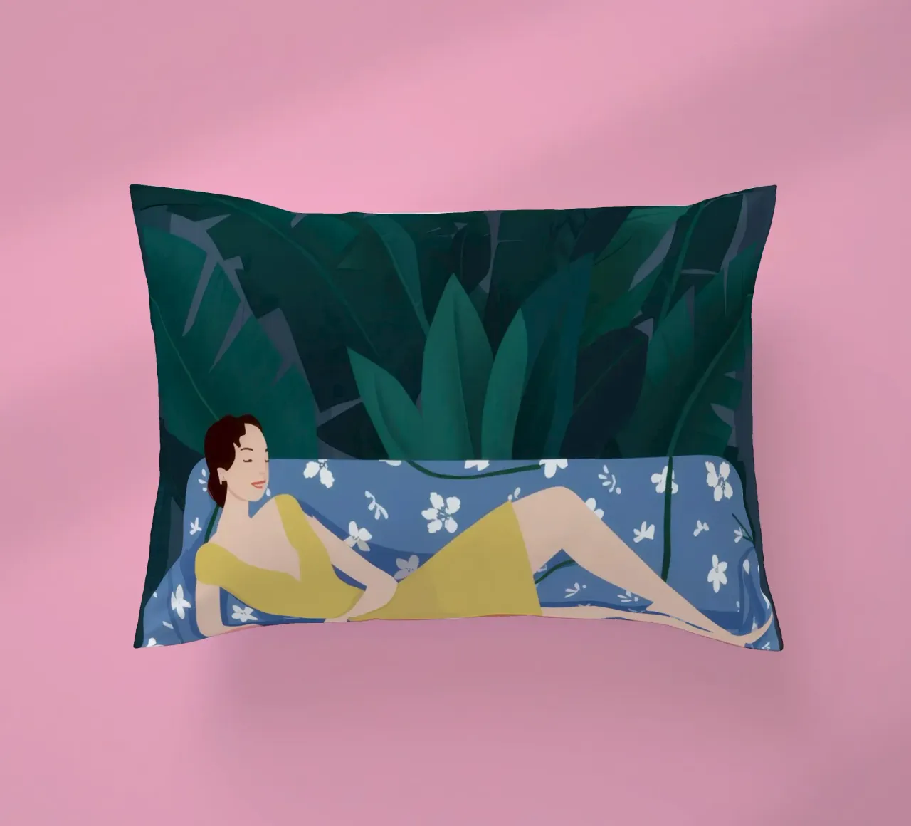 Emerald Reading Repose decorative cushion by Giant Foxs