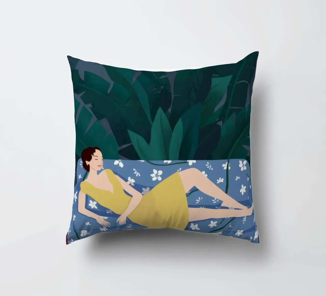 Emerald Reading Repose decorative cushion by Giant Foxs