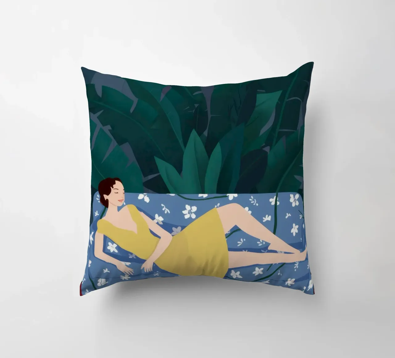Emerald Reading Repose decorative cushion by Giant Foxs