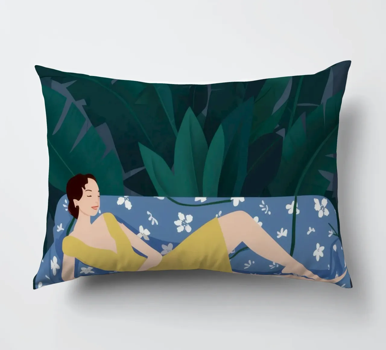 Emerald Reading Repose decorative cushion by Giant Foxs