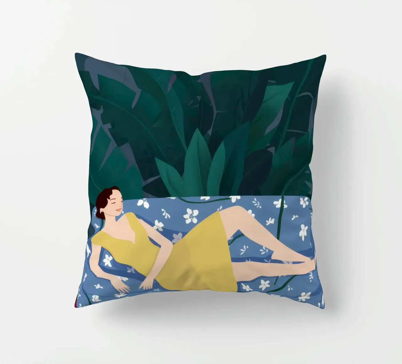 Emerald Reading Repose decorative cushion by Giant Foxs