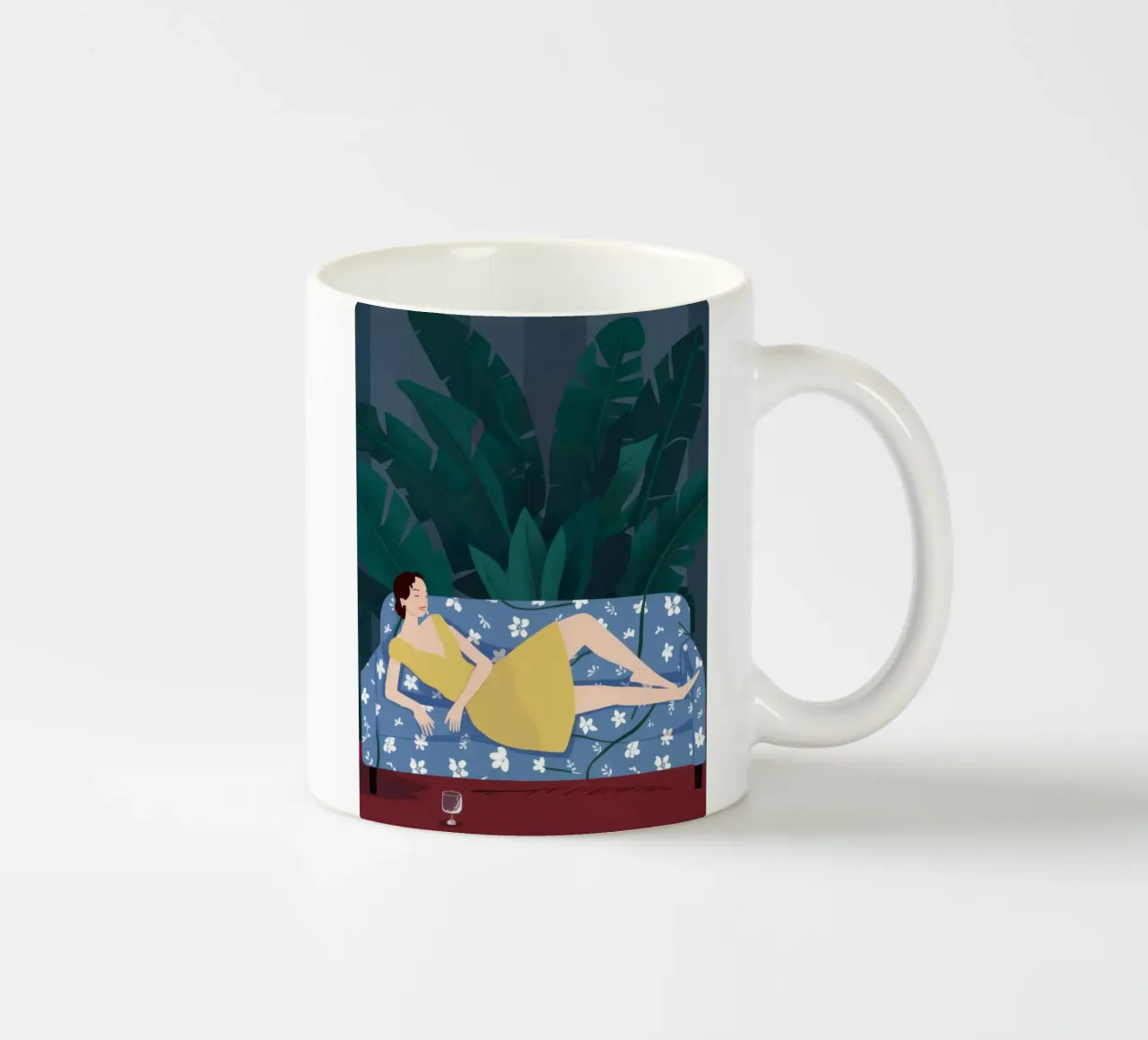 Emerald Reading Repose ceramic mug by Giant Foxs