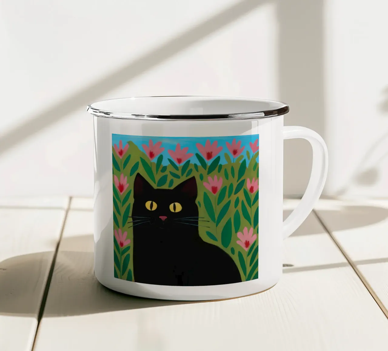 Ombra del giardino dei tulipani tazza in smalto da Reds Jays