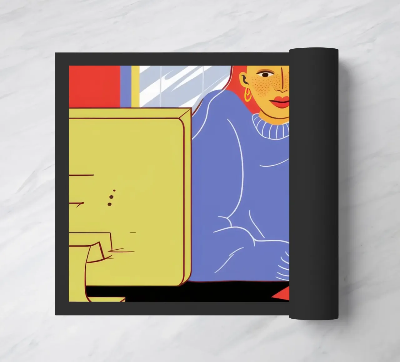 Midnight Coding Glow doormat by Giant Foxs