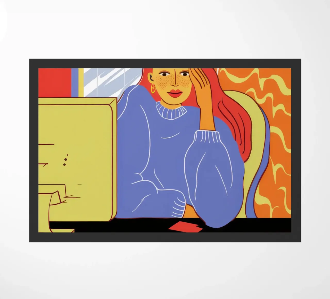 Midnight Coding Glow doormat by Giant Foxs