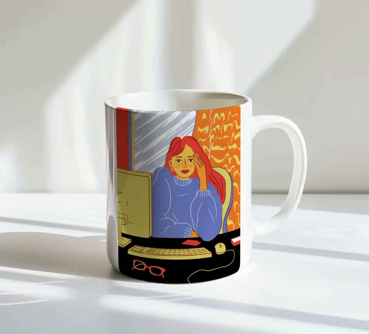 Midnight Coding Glow ceramic mug by Giant Foxs