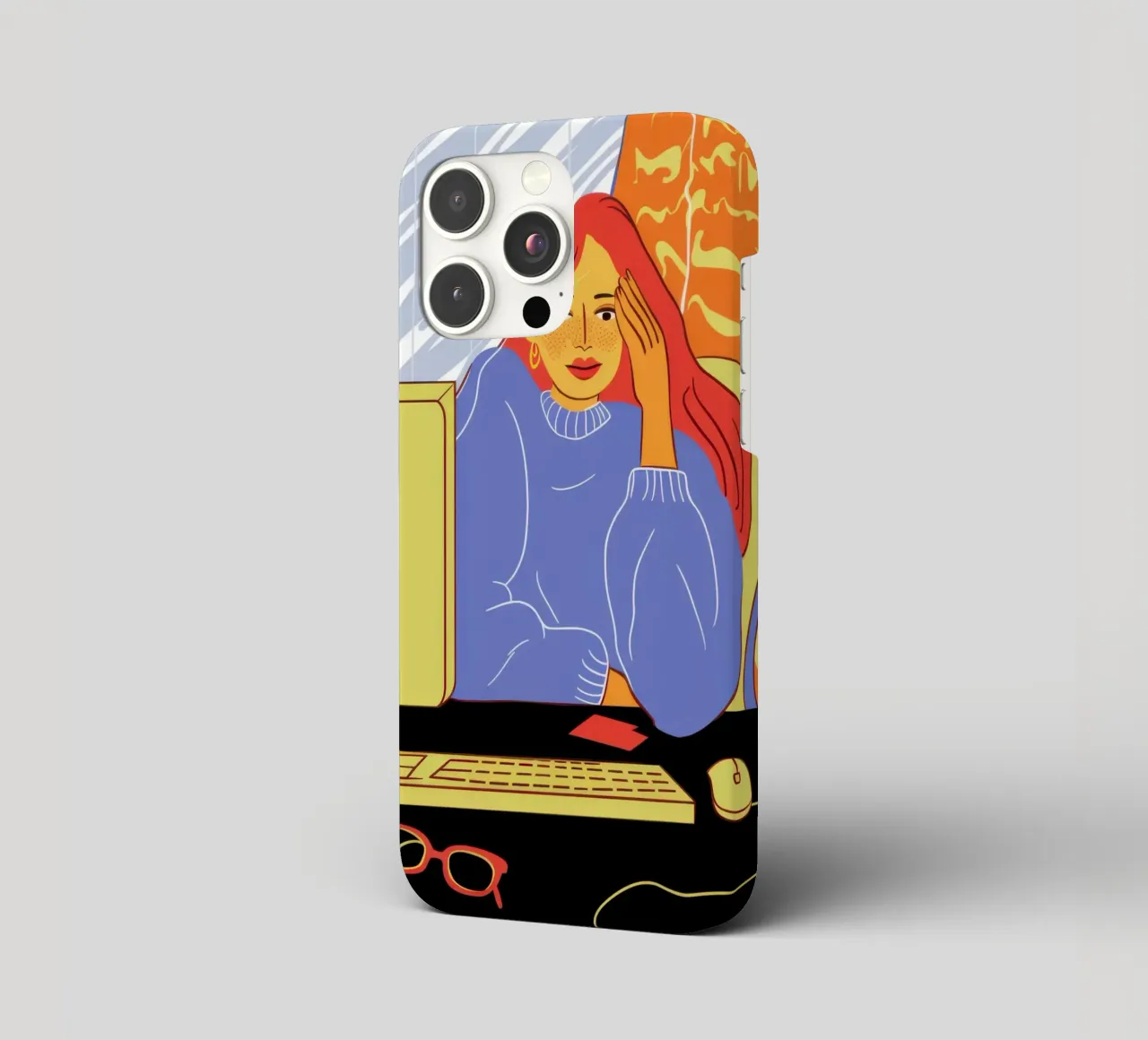 Midnight Coding Glow iphone case by Giant Foxs