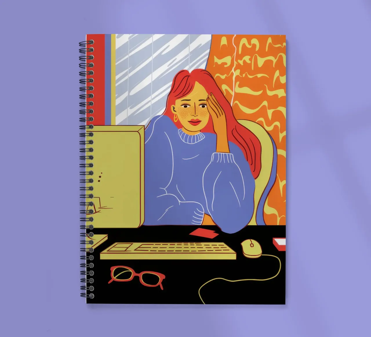 Midnight Coding Glow spiral notebook by Giant Foxs