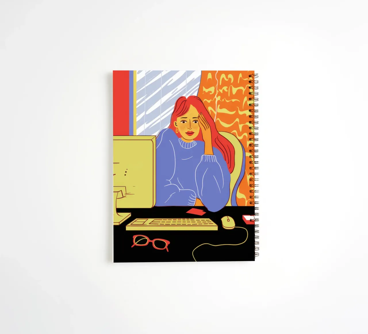 Midnight Coding Glow spiral notebook by Giant Foxs
