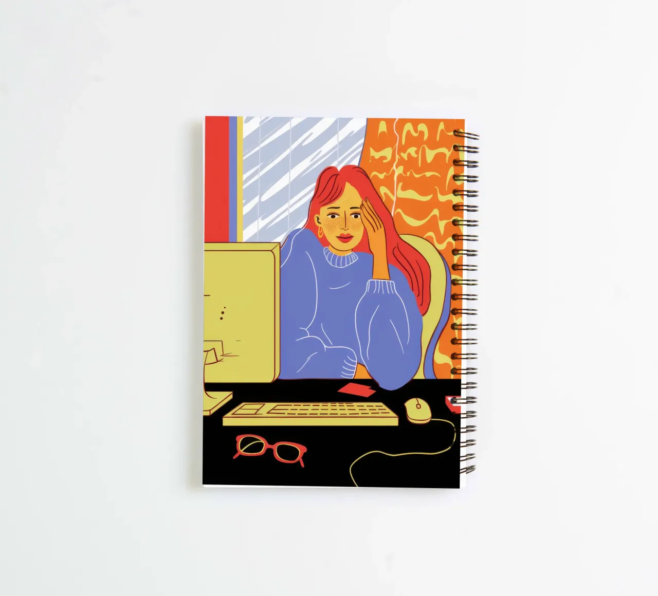 Midnight Coding Glow spiral notebook by Giant Foxs