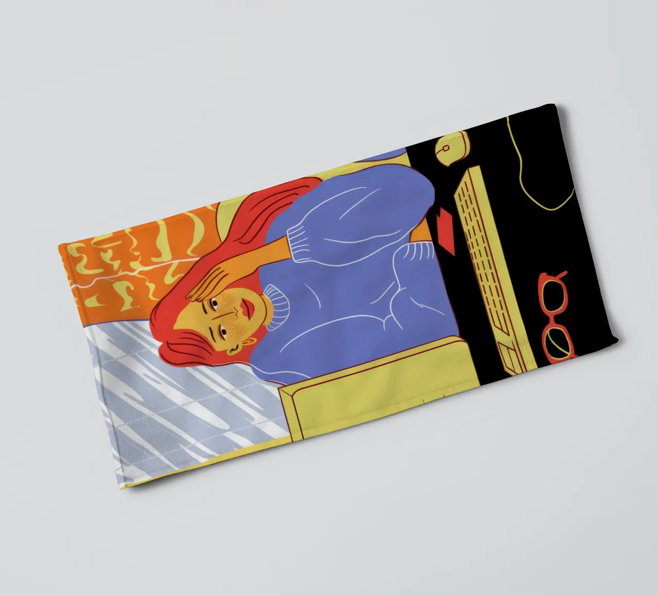 Midnight Coding Glow towel by Giant Foxs