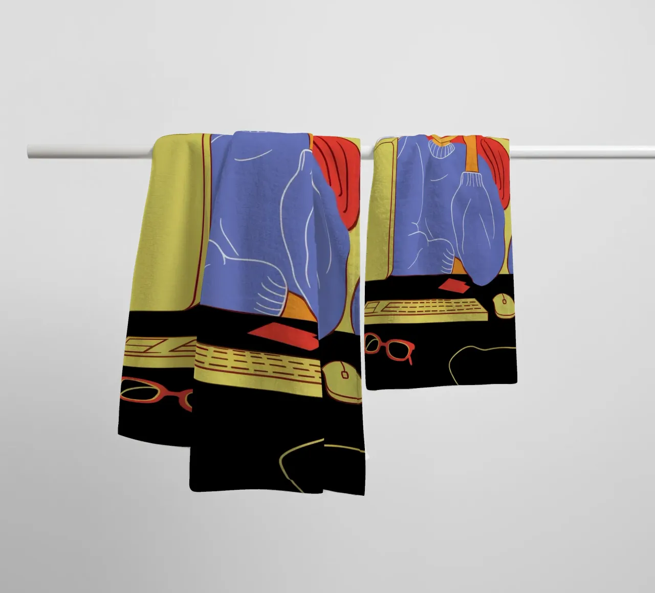 Midnight Coding Glow towel by Giant Foxs