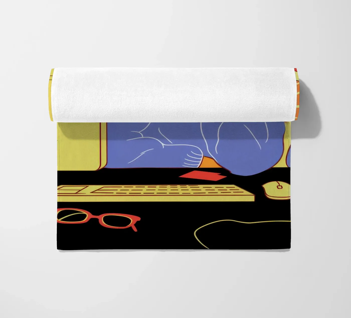 Midnight Coding Glow beach towel by Giant Foxs