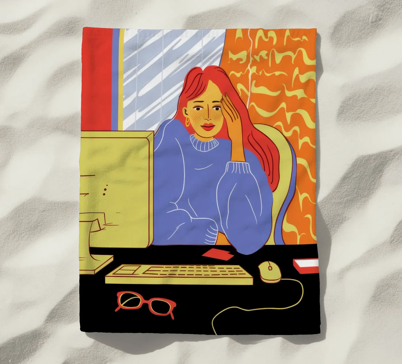 Midnight Coding Glow serviette de plage de Giant Foxs