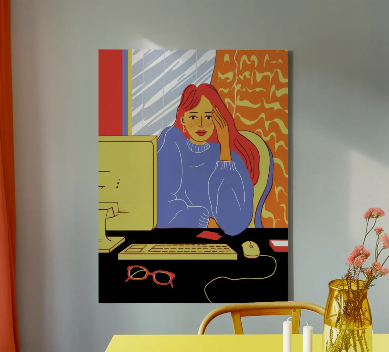 Midnight Coding Glow canvas by Giant Foxs