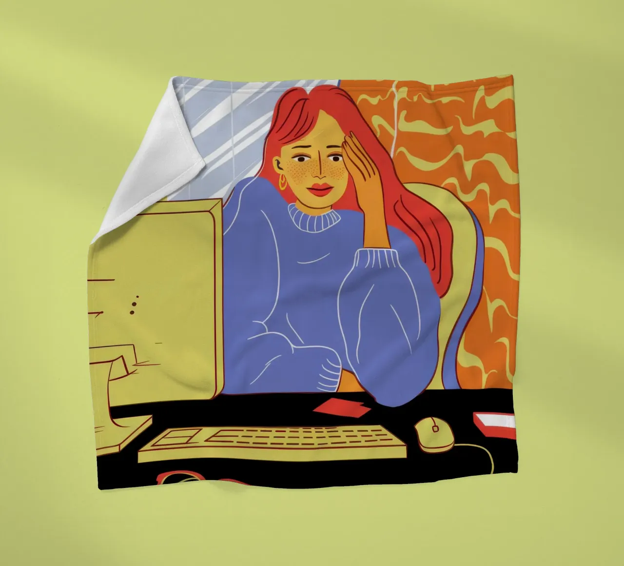 Mitternachtscodierung Glühen Fleecedecke von Giant Foxs