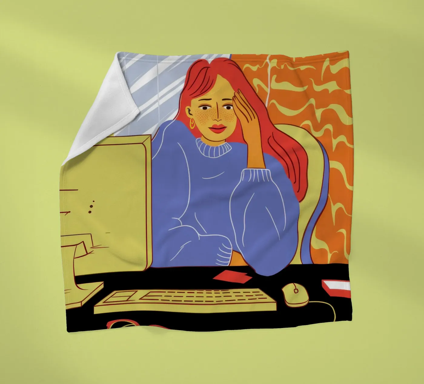 Midnight Coding Glow Fleecedecke von Giant Foxs