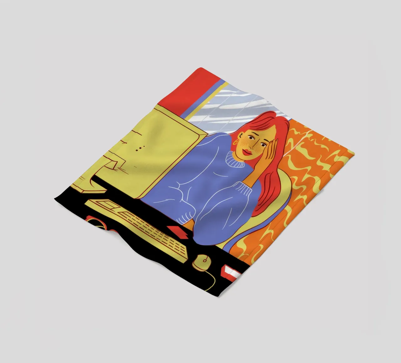 Mitternachtscodierung Glühen Fleecedecke von Giant Foxs