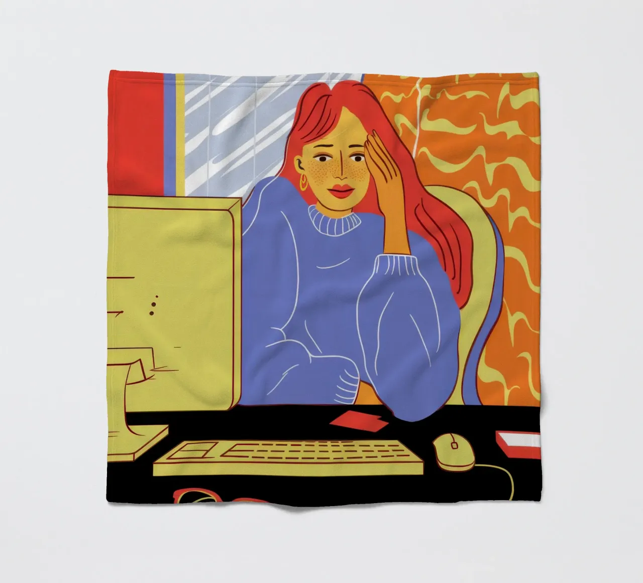 Mitternachtscodierung Glühen Fleecedecke von Giant Foxs