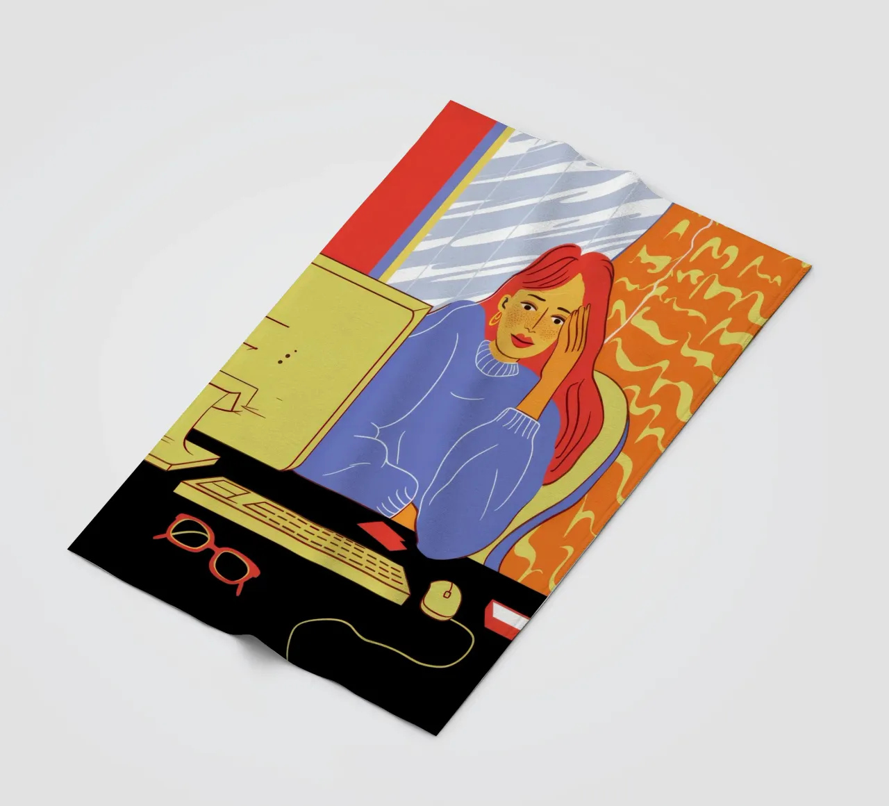 Mitternachtscodierung Glühen Fleecedecke von Giant Foxs