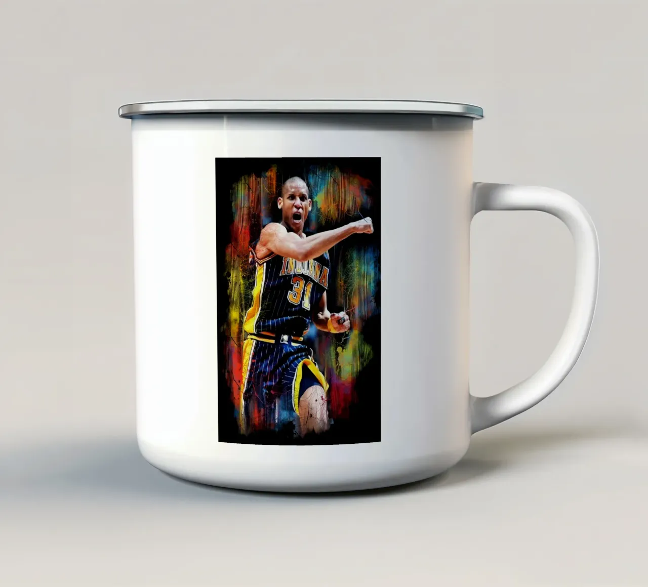 Reggie Miller basketball tazza in smalto da Lembayung art