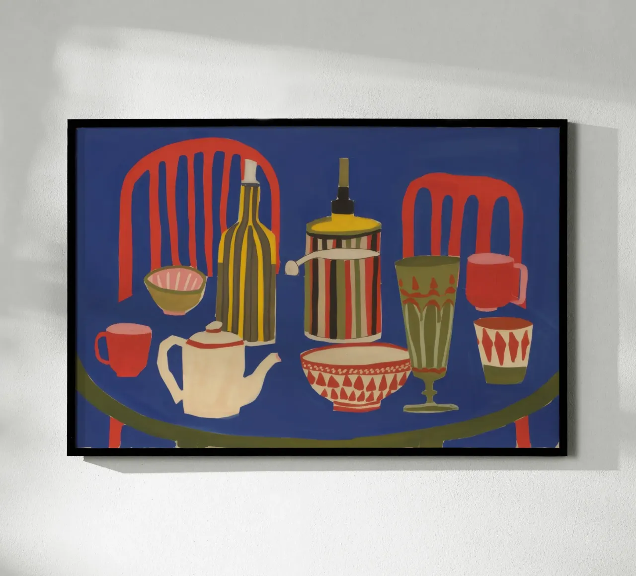 Tavolo per un brunch rilassante poster con telaio in alluminio da Rain Balance