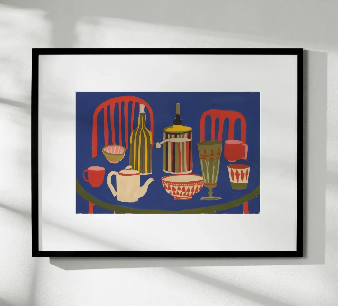 Tavolo per un brunch rilassante poster con telaio in alluminio da Rain Balance