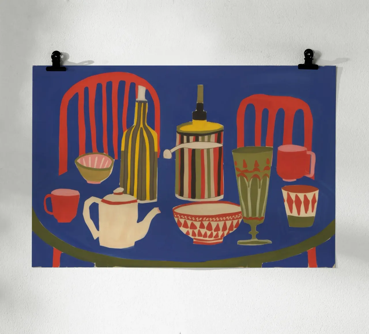 Tavolo per un brunch rilassante poster con telaio in alluminio da Rain Balance