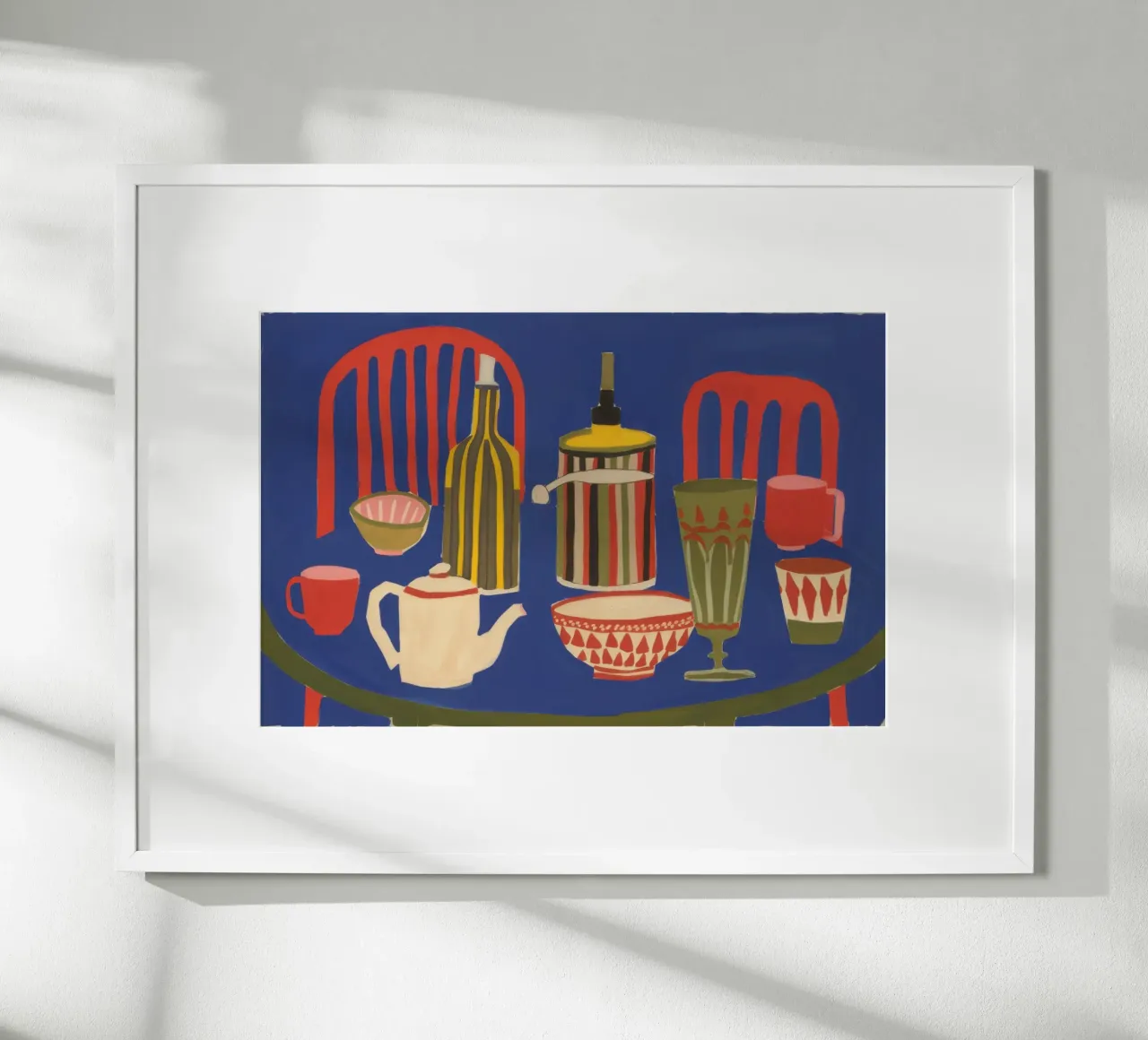 Tavolo per un brunch rilassante poster con telaio in alluminio da Rain Balance