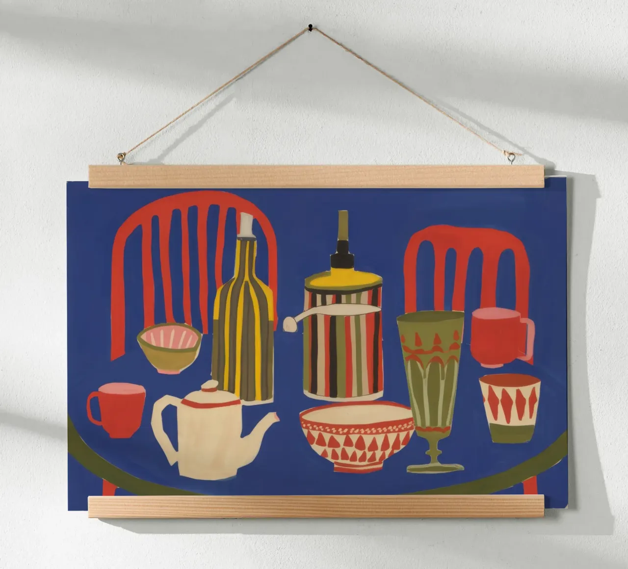Tavolo per un brunch rilassante poster con telaio in alluminio da Rain Balance