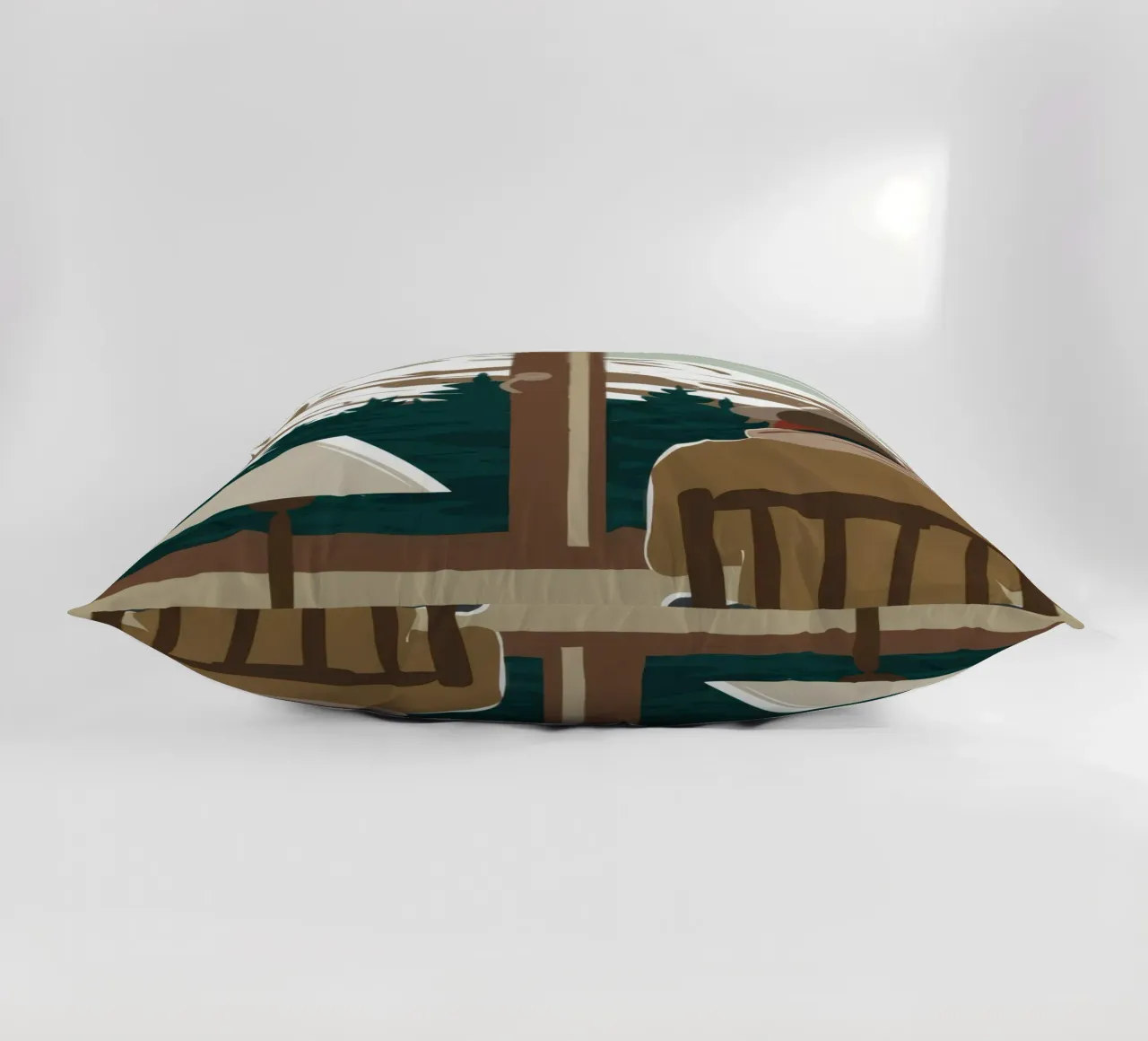 Wintry Window Contemplation decorative cushion by Giant Foxs