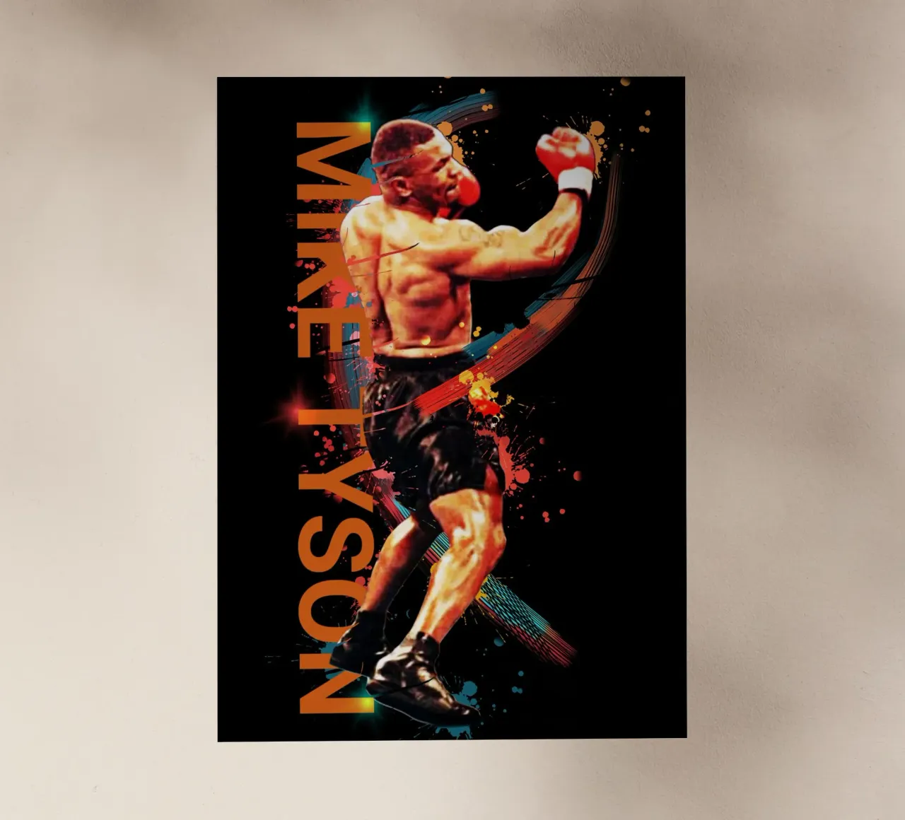 Mike Tyson boxing legend pellicola backlit da Lembayung art