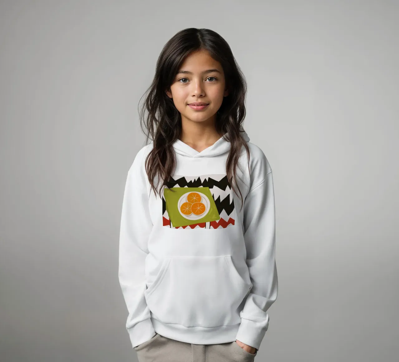 Agrumi su Dama felpa bambino con cappuccio da Rain Balance