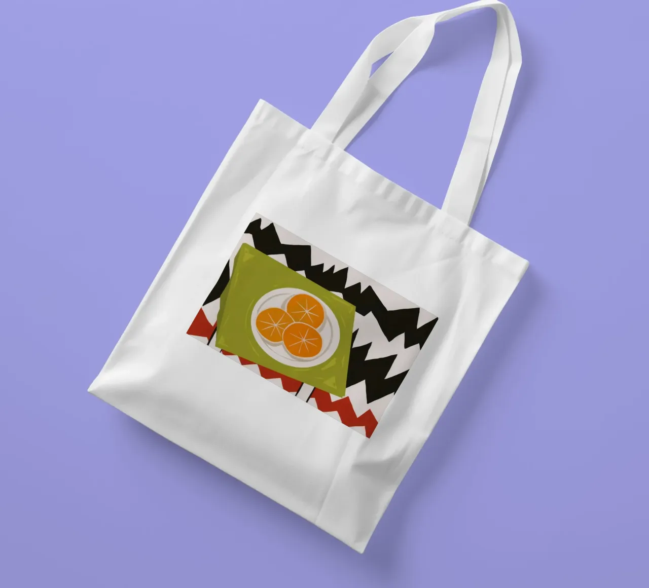 Agrumi su Dama borsa in juta da Rain Balance