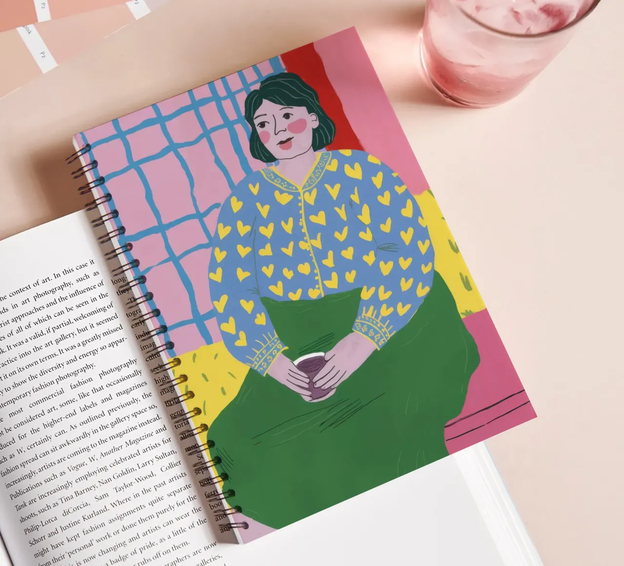 Pensive Patterned Poise spiral notebook by Monuments Fire