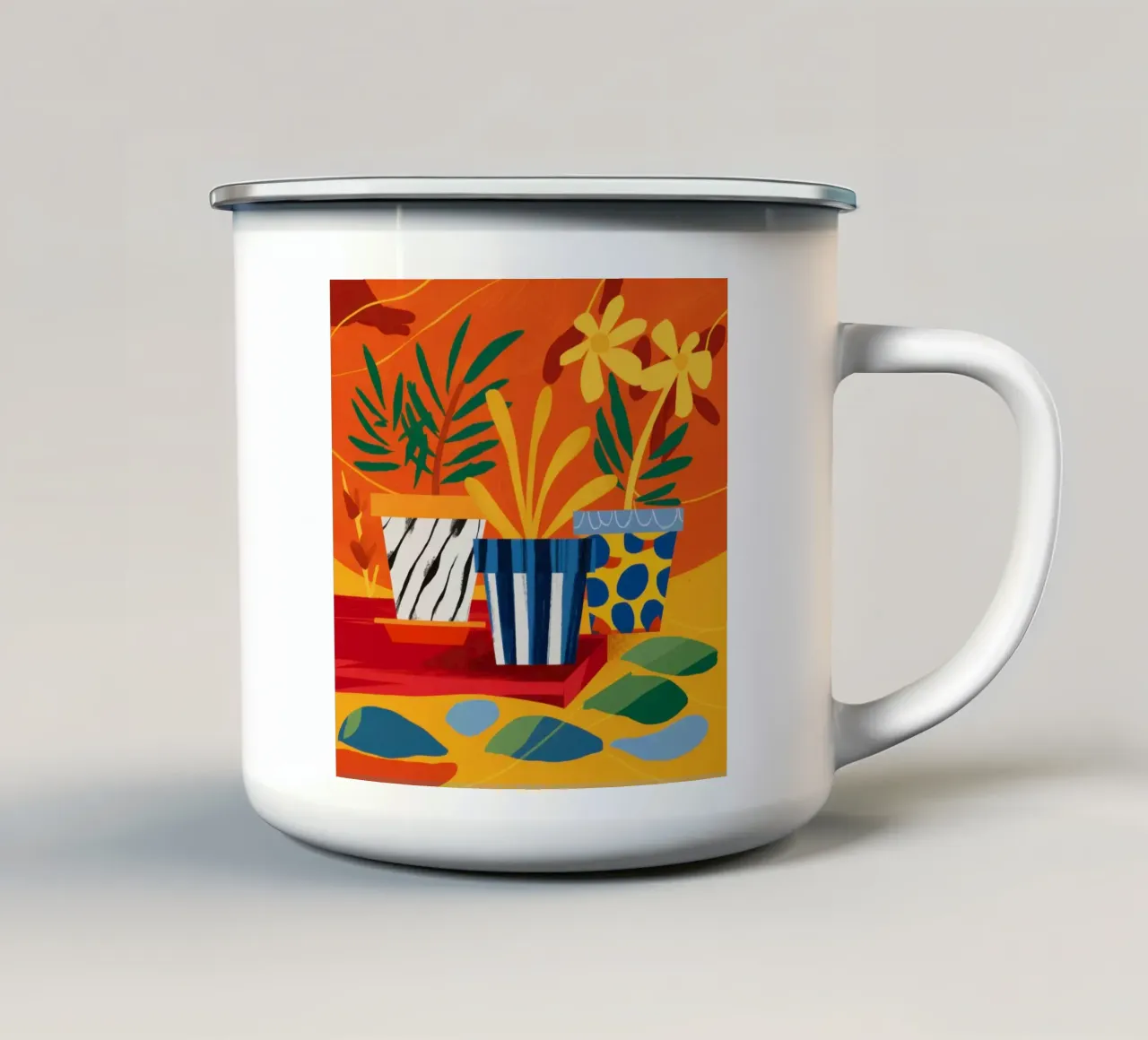 Vaso per piante di Boemia tazza in smalto da Rain Balance