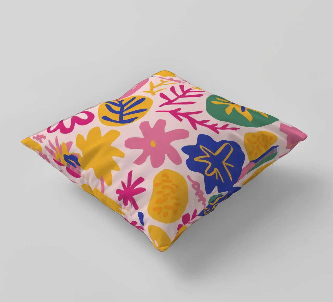 Playful Petal Pattern decorative cushion by Reds Jays