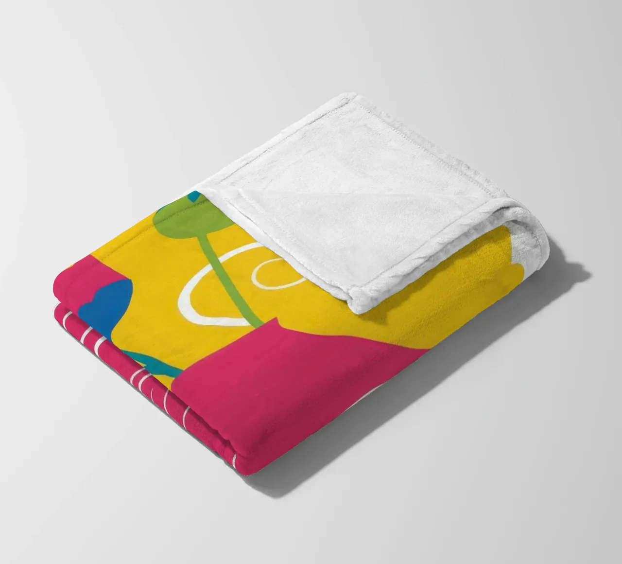 Psychedelic Tulip Joy fleece blanket by Giant Foxs