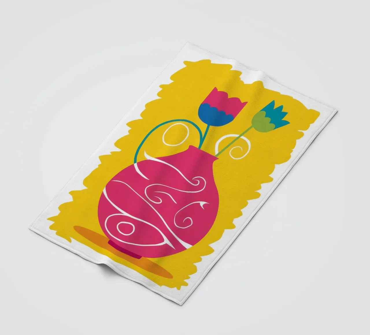 Psychedelic Tulip Joy fleece blanket by Giant Foxs