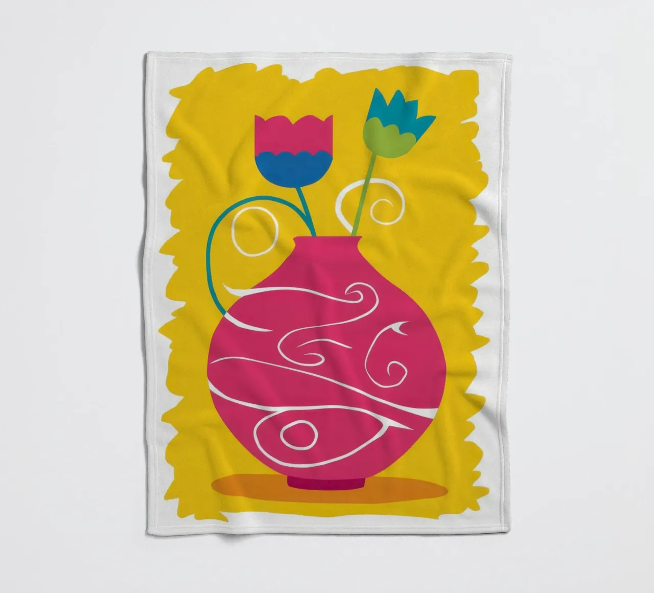 Psychedelic Tulip Joy fleece blanket by Giant Foxs