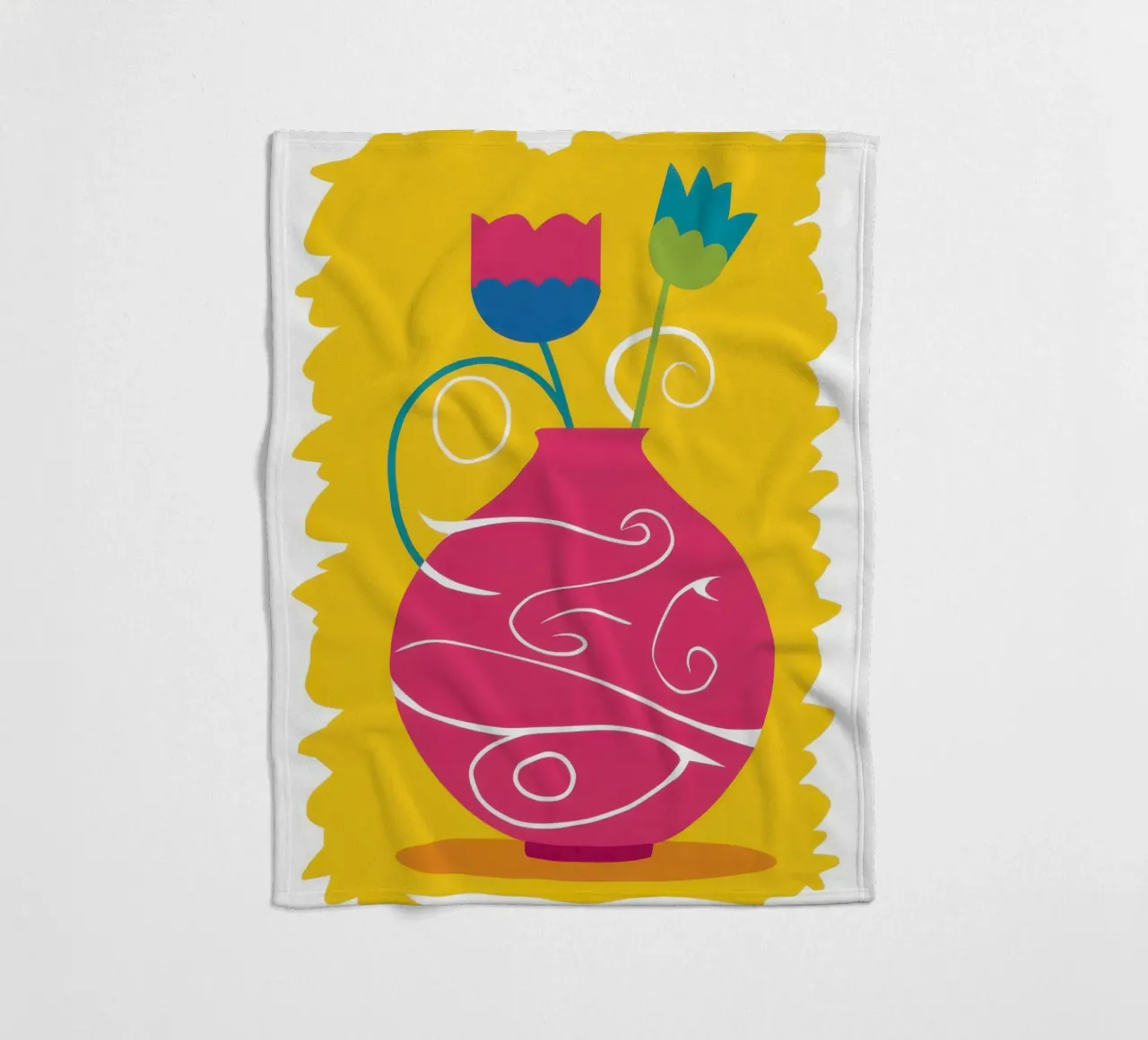 Psychedelic Tulip Joy fleece blanket by Giant Foxs